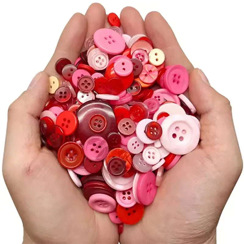 50g/Pack Mix Size Mix color Resin Button 1-3cm