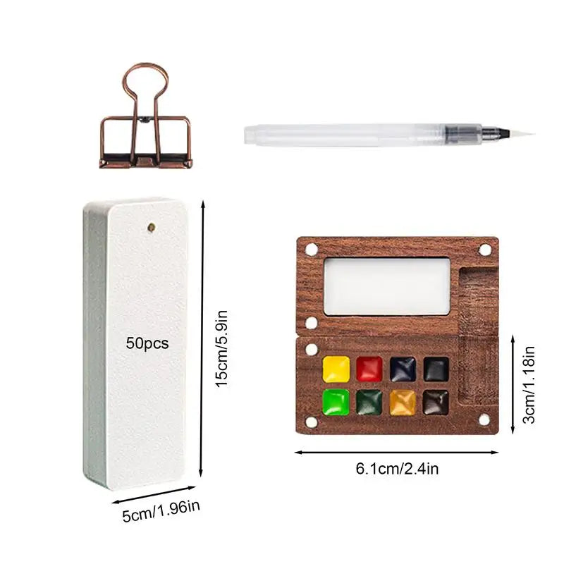 Travel Paint Palette Kit Portable Paint Palette With Clip