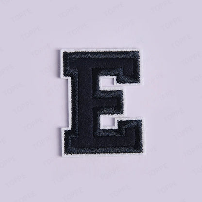 Navy Blue Letter Iron On Patch Applique