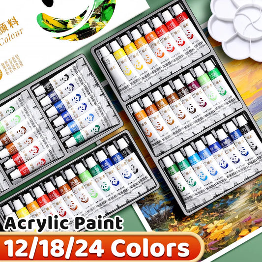 Acrylic Paint Set 12/18/24 Colors 5ml/0.17oz,Water-Proof