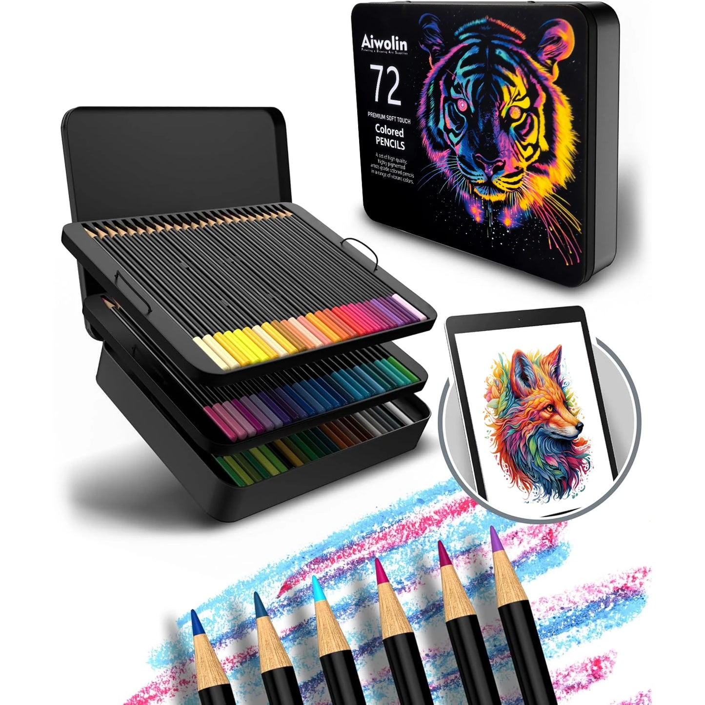 180 Colors Professional Colored Pencils Set Non-toxic Oil Pencils Set