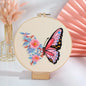 Embroidery Kit Butterfly Printed Pattern for Beginner