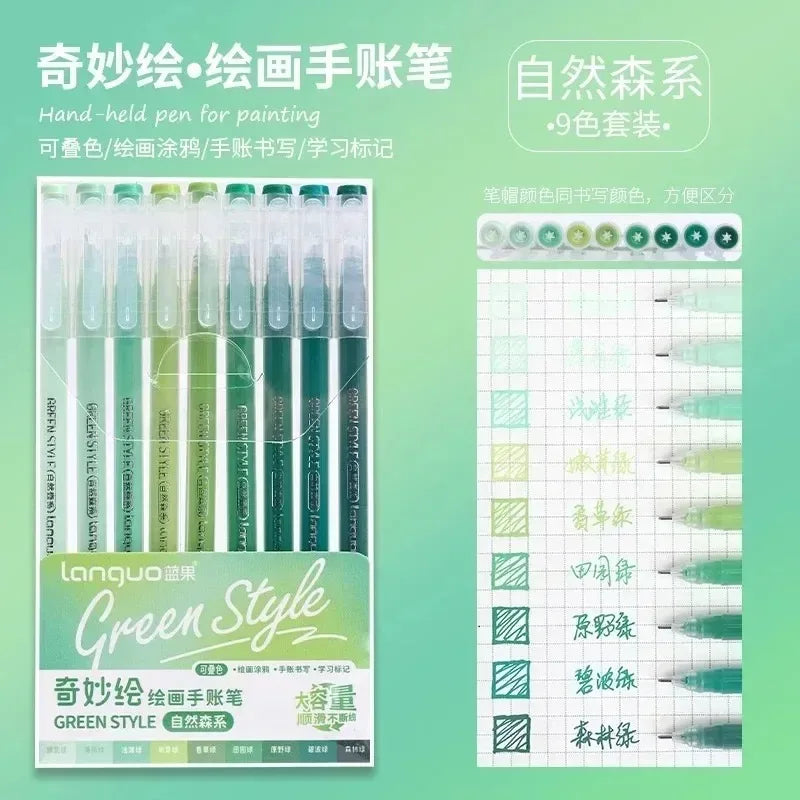 LANGUO 207/4 Colors Glitter Acrylic 0.5/1.0mm Gel Pen
