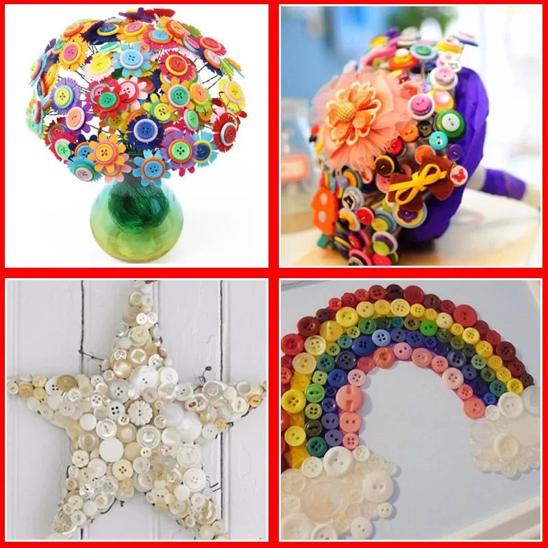 50Gram  Mix size wooden buttons