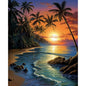 GATYZTORY Oil Painting By Numbers Gradient Sunset Scenery On Canvas