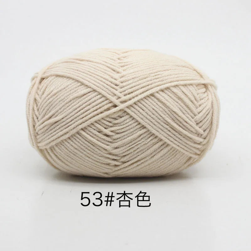 40-50g/Set 4ply Milk Cotton(80%) Knitting Yarn