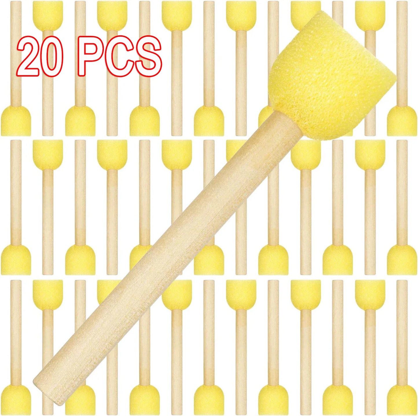 20pcs Round Sponges Brush Set Stencil Sponge