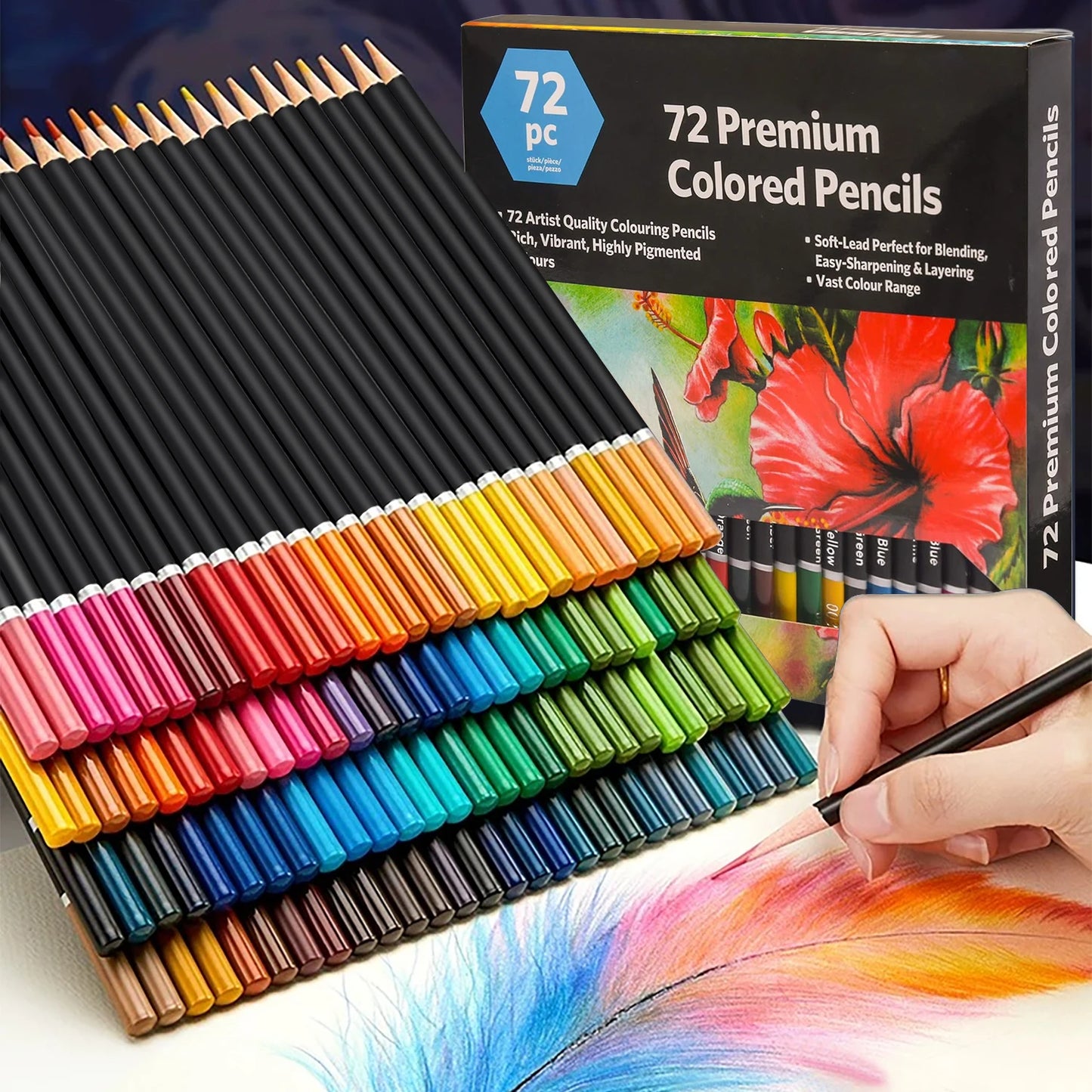 180 Colors Professional Colored Pencils Set Non-toxic Oil Pencils Set