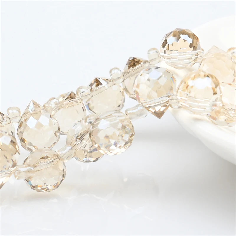 Austria AB Color Crystal Strawberry Beads 10*8mm Shiny Faceted Glass Beads