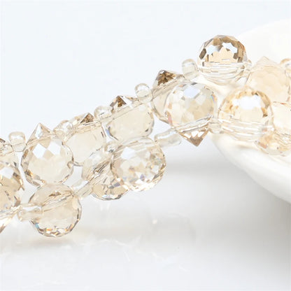 Austria AB Color Crystal Strawberry Beads 10*8mm Shiny Faceted Glass Beads