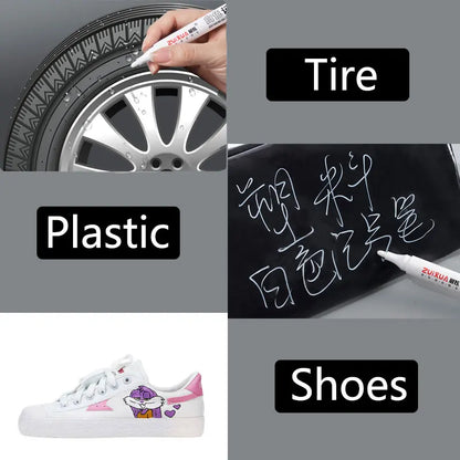 1/3/5 Pcs White Marker Pens 2.0mm Oily Waterproof White Gel Pen