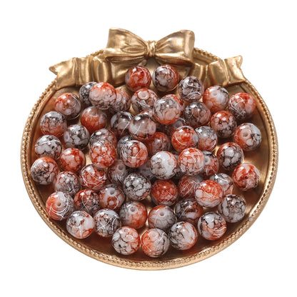 4/6/8/10mm Crystal Glass Crackle Round Bead