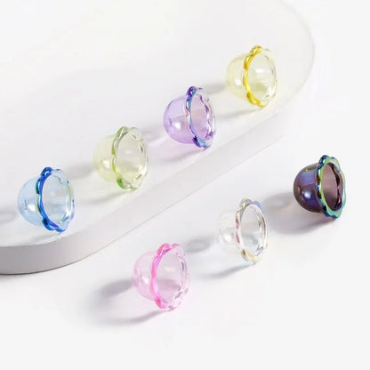 10Pcs/Lot Transparent UV Plated Acrylic Wind Bell Beads Charms