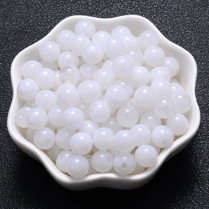 6-18mm Gradient Acrylic Beads Round Cat's Eye  Loose Spacer Beads