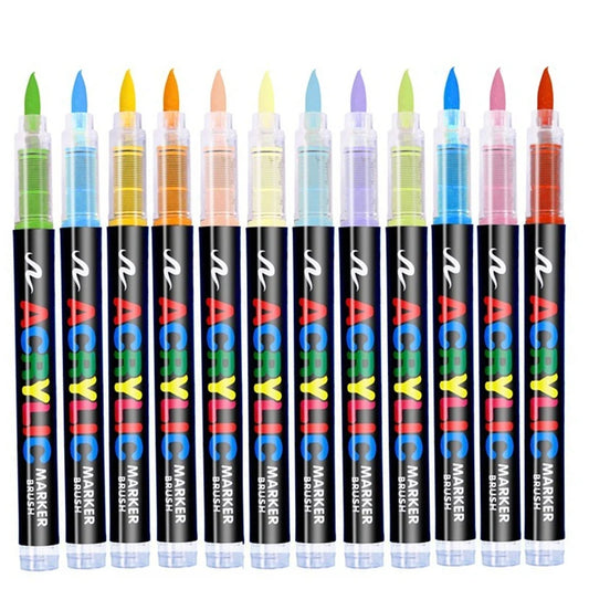 16 Colors Straight liquid Acrylic Paint Pen