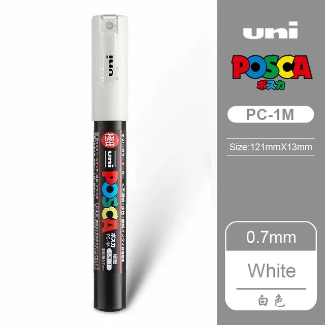 UNI POSCA Markers Set PC-1M/3M/5M Permanent Acrylic Paint Pen Quick Dry