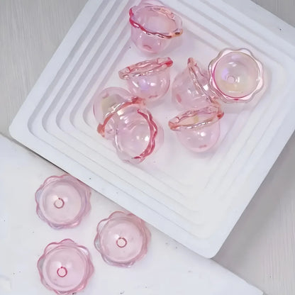 10Pcs/Lot Transparent UV Plated Acrylic Wind Bell Beads Charms