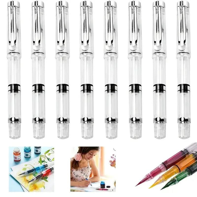 Self-priming watercolor pen, piston ink pen, can be filled with water (no liquid pigment)