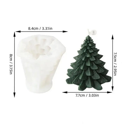Christmas Tree Candle Mold 3D
