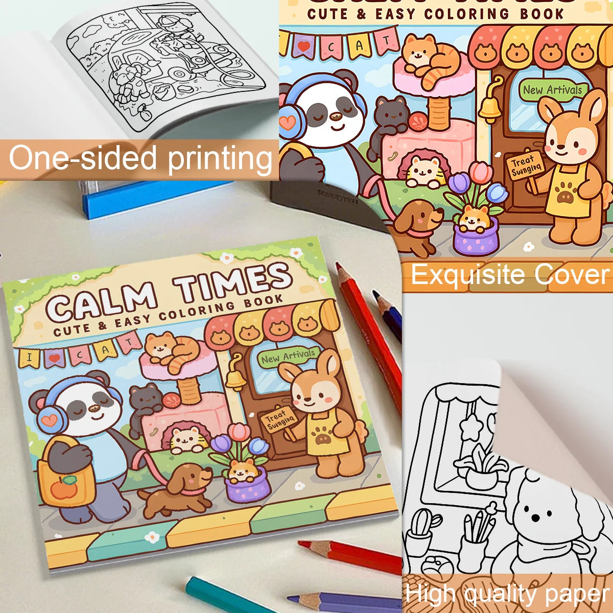CALM TIMES Bold-easy Patterns Coloring Book