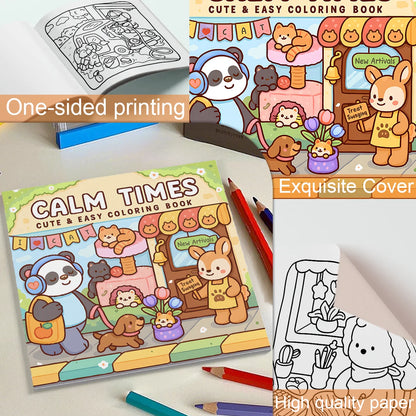 CALM TIMES Bold-easy Patterns Coloring Book