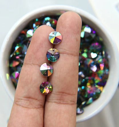 8mm SWAROVSKI 6200 Rivoli Crystal Pendant Beads (17 Colors)