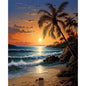 GATYZTORY Oil Painting By Numbers Gradient Sunset Scenery On Canvas