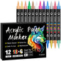 24/48/72/144  Acrylic Paint Markers,Dual tips Dual Color