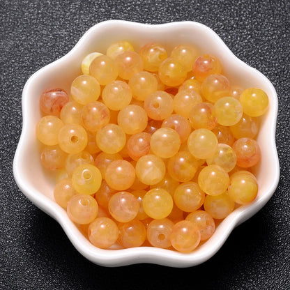 6-18mm Gradient Acrylic Beads Round Cat's Eye  Loose Spacer Beads