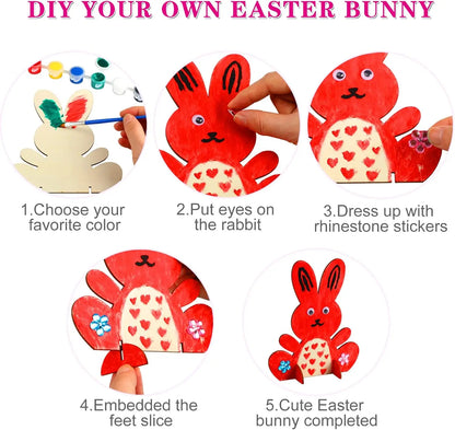 20Pcs Wooden Easter Ornaments to Paint