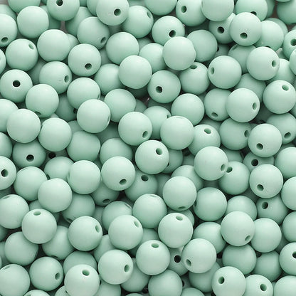 50-100pcs 8/10mm Acrylic Frosted Matte Round Beads Multi Color