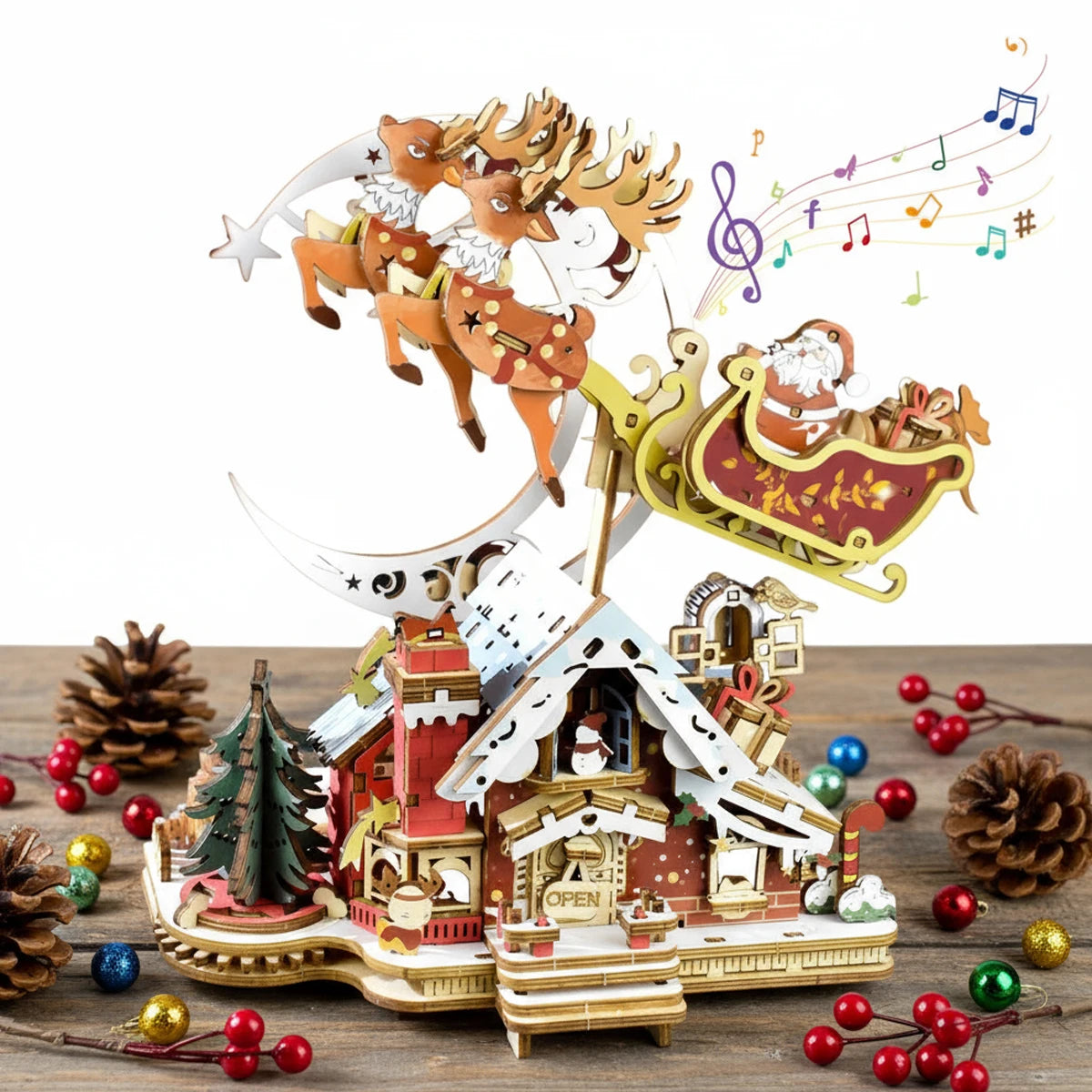 Christmas 3D Wooden Puzzle  Track Model Building Kit