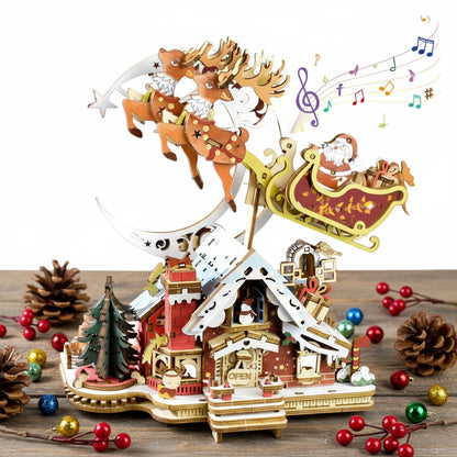 Christmas 3D Wooden Puzzle  Track Model Building Kit