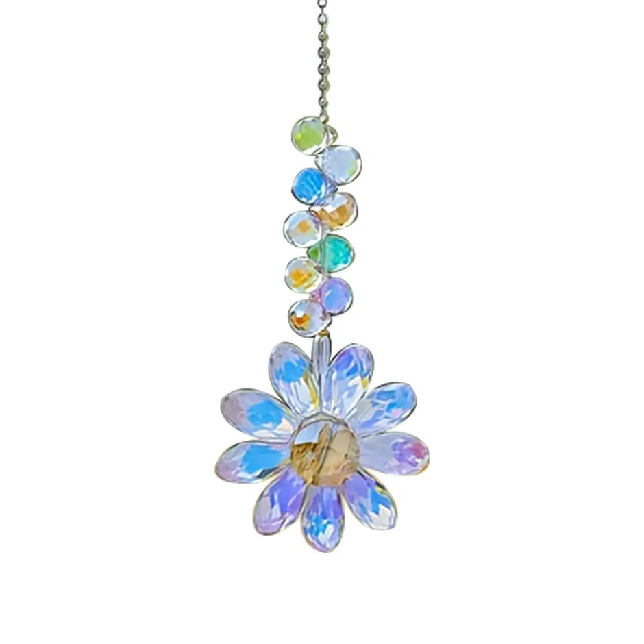 1/5pcs Crystal Sunflower Suncatchers Hanging Ornaments