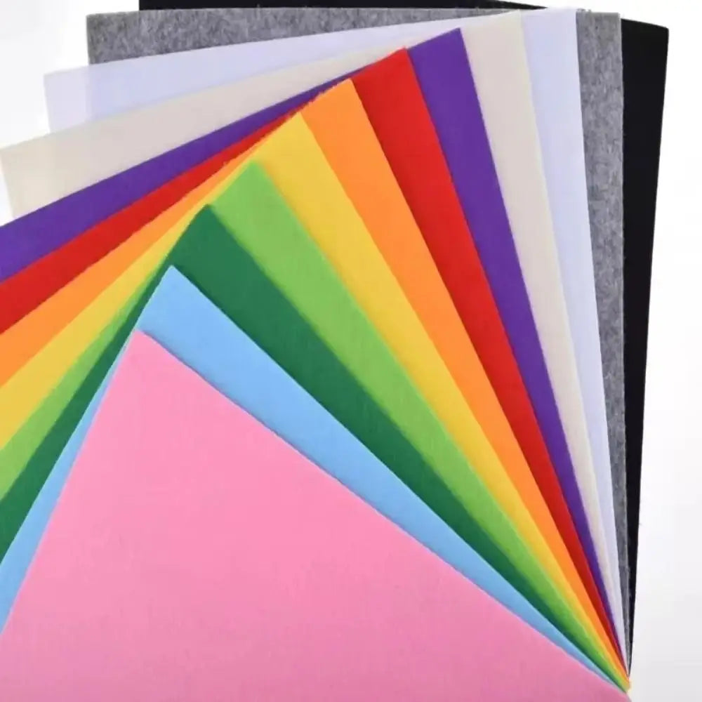 40Pcs Colorful Felt Fabric Sheet Squares 1mm Thick