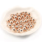 3/4/6/8/10/12mm Round Spacer Beads CCB Gold Silver Color Smooth Loose Ball Beads