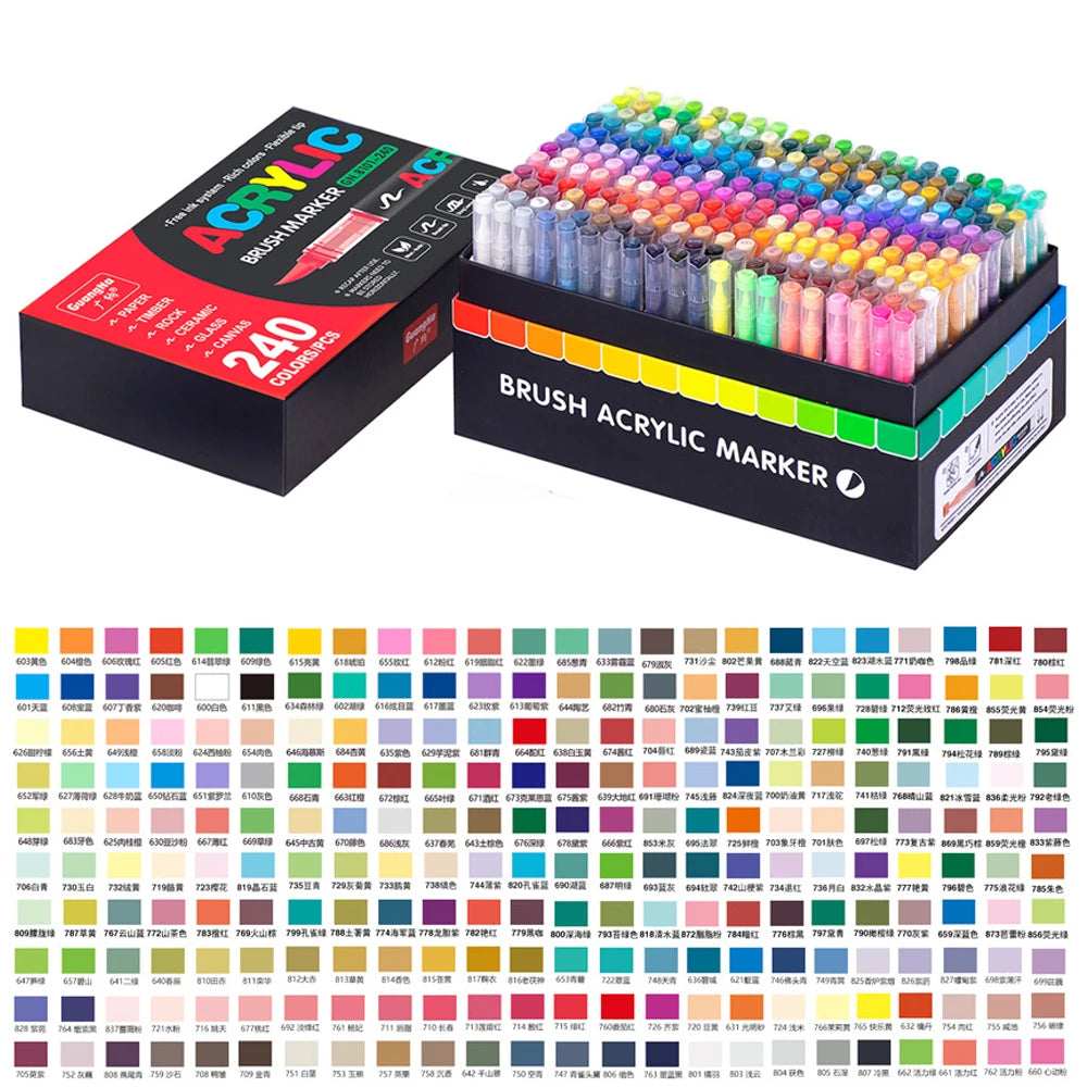 Acrylic Paint Pens Markers Brush Tip