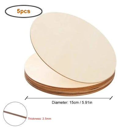7/9/12/15cm Unfinished Wood Slices