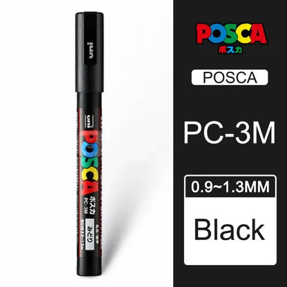UNI POSCA Markers Set PC-1M/3M/5M Permanent Acrylic Paint Pen Quick Dry
