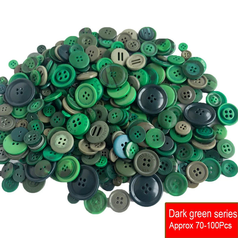 50g/Pack Mix Size Mix color Resin Button 1-3cm