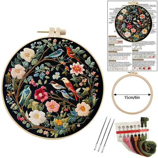 Embroidery Kit for Beginners    Starter Kit Stitches Practice Kit
