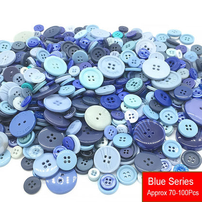 50g/Pack Mix Size Mix color Resin Button 1-3cm