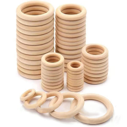 Wooden Rings Wooden Hoops for Craft Wood Rings