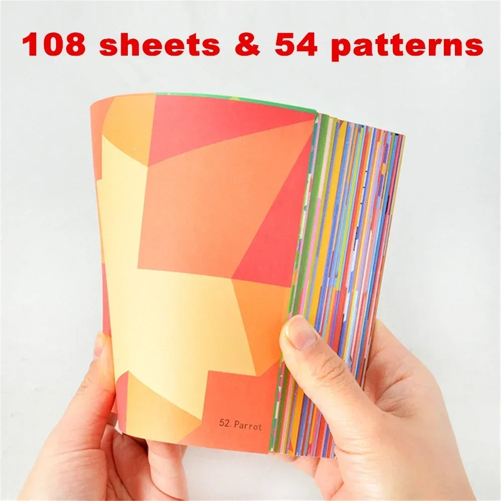 108 Pages Montessori Toys Cartoon Animal Origami Paper