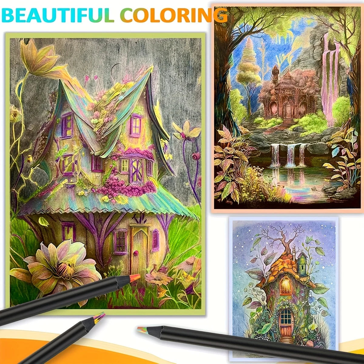 12/24/36/48Pcs 7 Colors Rainbow Pencils 3.3mm Colored Pencils