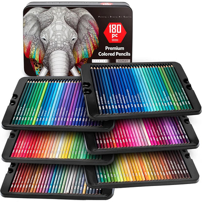180 Colors Professional Colored Pencils Set Non-toxic Oil Pencils Set