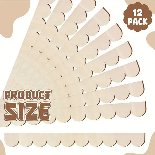 12/20/24Pcs Wooden Wave Strips