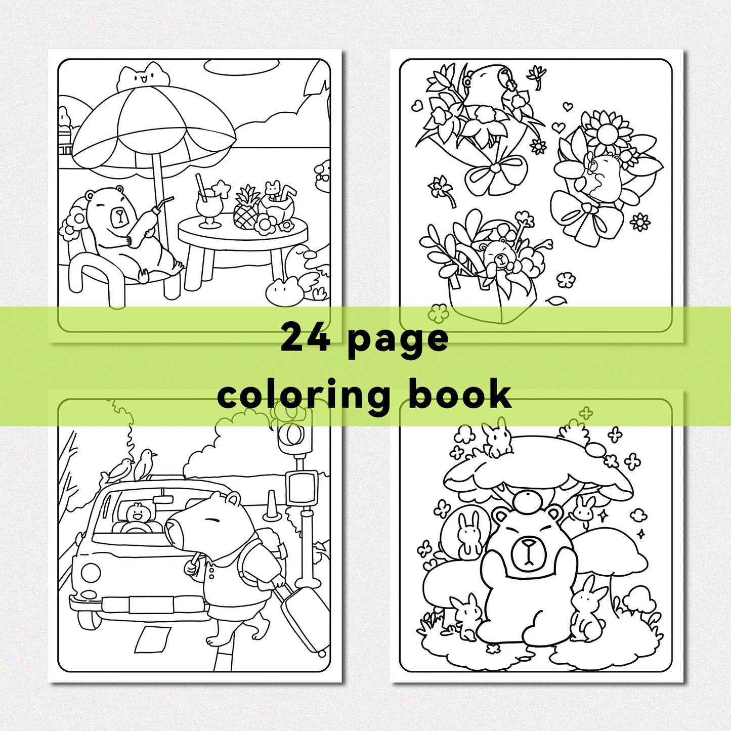 CAPYCUTIES Bold-easy Patterns Coloring Book