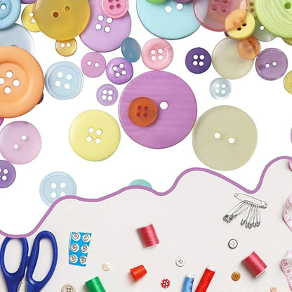 50g/Pack Mix Size Mix color Resin Button 1-3cm