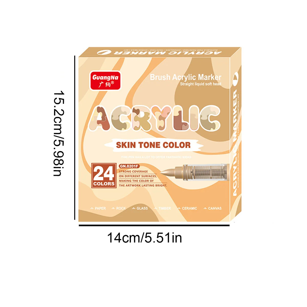 24 Colors Skin Tone Acrylic Paint Pens